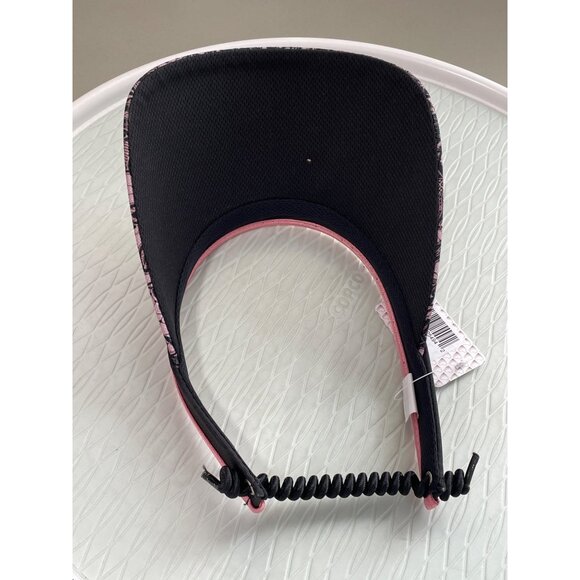 Glove it Rose Lace Visor Women OS Coil Pink Black Outdoor Golf Tennis Sporty NEW - Picture 5 of 6